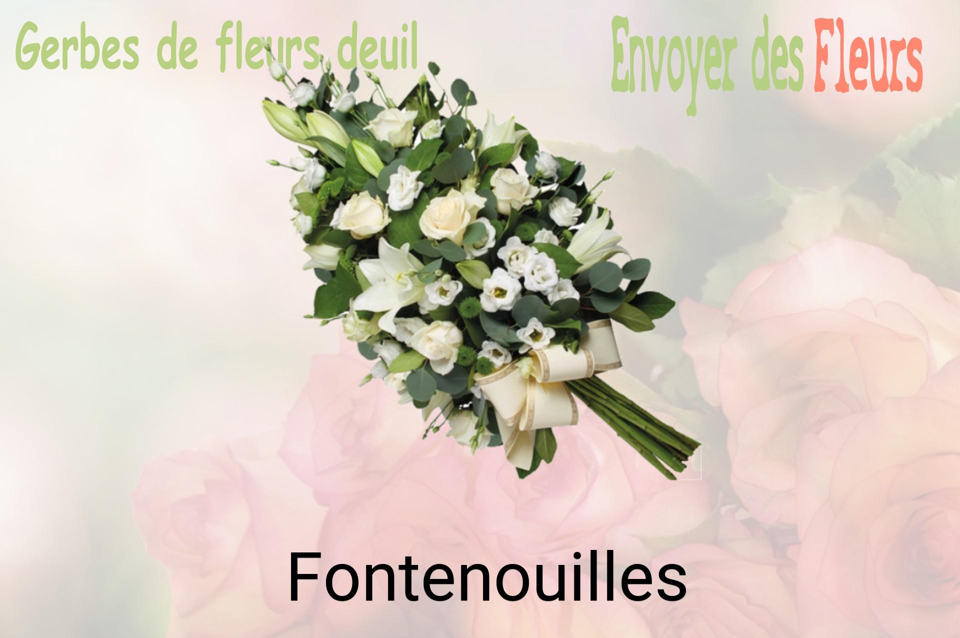 Gerbe de fleurs de deuil livrée à Fontenouilles